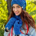 Czapka MERINO 66% nieugniatająca włosów - Niebieskości” THIS IS IT