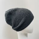 Czapka przejściowa cienka beanie smerf bawełna S/M antracyt