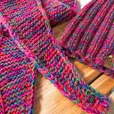 Luksusowy komplet: kolorowa czapka beanie i chusta petite z alpaki, merino i jedwabiem