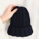 Gruba wełniana czapka beanie 100% wełna handmade