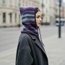 Ręcznie robiona balaclava oversize - kaptur zamiast czapki (kominiarka)