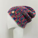 Czapka beanie smerf kolorowa szydełkowa NEONOWA