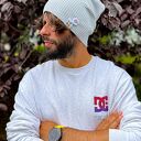 Męska luźna czapka z bawełny logo kolorowe „Jasny szary”