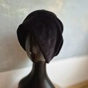 Czapka czarna uniwersalna Smerfetka na podszewce szyta ręcznie świetna na codzienne noszenie unisex