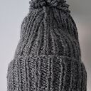 Otul się ciepłem - CZAPKA beanie handmade - CIEMNOSZARA, wykonana