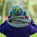 Czapka MERINO 50% “Tęcza Błękit” EXPLORER