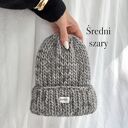 Czapka Lily 100% wełna średni szary