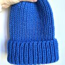 Ręcznie robiona czapka wywijana JANKA 100% Wełna owcza 104 Kobalt