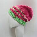 Czapka przejściowa cienka beanie smerf bawełna neon fluo