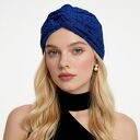 Turban boho folk - miękki, elastyczny i uniwersalny, handmade