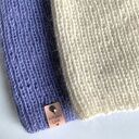Czapka damska AUREA - baby merino, moher i jedwab, ręcznie robiona na drutach