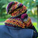 Ciepła czapka MERINO 50%- Ciemna jesień” EXPLORER