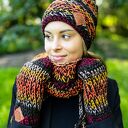 Ciepła czapka MERINO 50%- Ciemna jesień” EXPLORER