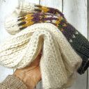 Czapka i Komin - kolorowy komplet z alpaki