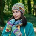 Czapka MERINO 100% Hope “Cukierki” podszewka BAWEŁNA