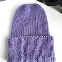 Czapka beanie AUREA z baby merino, moherem i jedwabiem - fioletowa