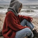 Ręcznie robiona balaclava miękki kapturokomin czapka z alpaką