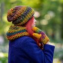 Czapka MERINO 100% Neverland „Kolory” z podszewką bawełnianą - komfort bez drapania 
