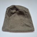 Czapka wełniana szaro-khaki z podszewką - styl folk i boho, rozmiar uniwersalny