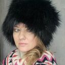 Futrzana czapka długo włos szara ecru zwariowana duża, trzeba lubić takie szaleństwo