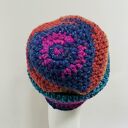 Kolorowa gruba czapka smerf ręcznie robiona
