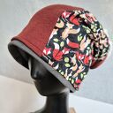 Czapka na podszewce kolorowa patchworkowa rękodzieło świetna na codzienne noszenie