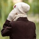 Czapka Merino Explorer beżowy ecru - damska premium handmade