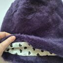 Futrzana czapka fioletowa sztuczne futro czapka na podszewce, rozmiar uniwersalny box z1