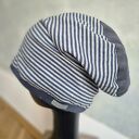 Czapka w paski smerfetka na podszewce, dobra na codzienne noszenie, uniwersalna