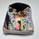 Czapka damska Smerfetka patchworkowa, na podszewce dobra na codzienne noszenie, wykonana w pojedyncz