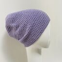 Czapka całoroczna przejściowa cienka bawełna s/m lawenda