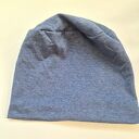 Czapka unisex niebieska dzianina na podszewce rozmiar uniwersalny dobra na codzienne noszenie damsko