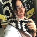 Balaclava z moheru ręcznie szydełkowana, kominiarka czapka handmade