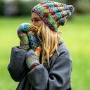 Czapka MERINO Smile “Cukierki” podszewka BAWEŁNA