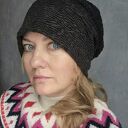 Futrzana czapka czarna krótki włos sztuczne futro czapka na podszewce, kolor ciemny brąz, faktura j