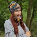 Czapka w kwiaty bawełniana