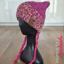 Kocia czapka z wełny merino - miękka czapka handmade
