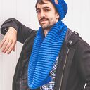 Czapka męska MERINO 100%- Rzeka” JOY podszewka BAWEŁNA