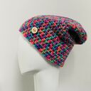 Czapka beanie smerf kolorowa szydełkowa NEONOWA