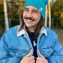 Męska czapka slouchy logo kolorowe “Turkus”