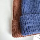 Ręcznie robiona czapka damska MORGANA Alpaka z Jedwabiem 5575/39 Granatowy