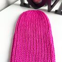 Ręcznie robiona czapka damska JANKA 100% Wełna owcza 105 Magenta