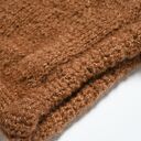 Brązowa balaclava kid mohair i baby alpaka