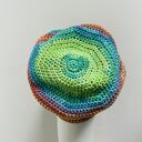 Bajecznie kolorowa czapka całoroczna przejściowa cienka all season M/L