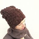 Czapka Gorzka Czekolada - ręcznie tkana z weluru
