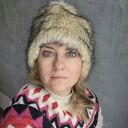 Futrzana czapka długo włos szara ecru zwariowana duża, trzeba lubić takie szaleństwo