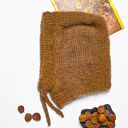 Brązowa balaclava kid mohair i baby alpaka