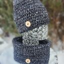 komplet zimowy w odcieniach czerni i szarości