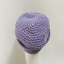 Czapka całoroczna przejściowa cienka bawełna s/m lawenda