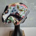 Czapka damska Smerfetka patchworkowa, na podszewce dobra na codzienne noszenie